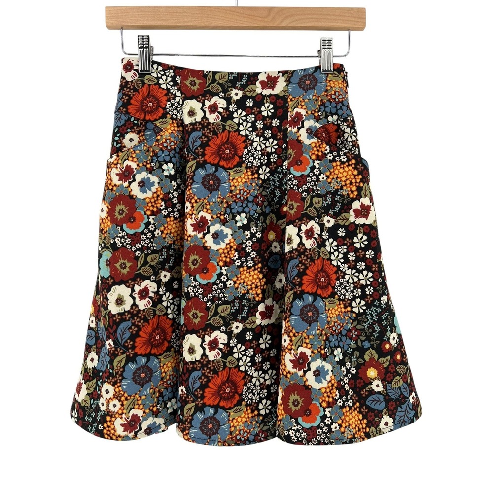 Sinequanone Skirt‎ Womens 34 (2/4) Floral A-Line Boho Pockets Paris France Poly